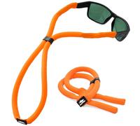 Pilotfish Sangle de lunettes de soleil flottante, réglable, imperméable, haute visibilité, support en néoprène pour homme et femme, Orange 2 - Lot de 2, taille unique