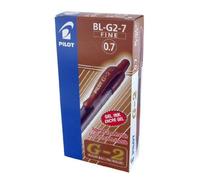 Pilotlot De 12 Stylo Bille Encre Gel Rétractable G-2 Pointe Moyenne Couleur Caramel