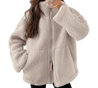 Pilou Pilou Femme Color Sweater For Autumn/Winter 2024 New Button Decorated Sleeve Cardigan Top (Beige, S)