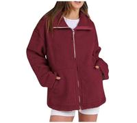 Pilou Pilou Femme Color Sweater For Autumn/Winter 2024 New Button Decorated Sleeve Cardigan Top (Red, XXL)