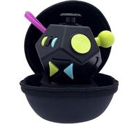 PILPOC Fidget Cube Dodecagon - Fidget Toys 12 Faces, Réduit l'Anxiété, Cube Anti Stress Adulte, Jouet Adultes Destressant, Autisme, TDAH Enfant Outils, Objet Satisfaisant (Noir et Mixte)