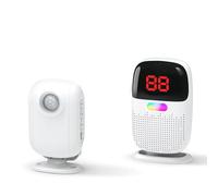 PILSAMAS Alarmes de lit sans fil pour patients âgés atteints de démence avec détecteur de mouvement et téléavertisseur à clipser pour soignants - Affichage d'identification du capteur, portée de 304,8