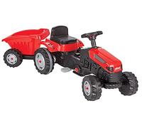 Pilsan Tracteur autoporté, remorque et tracteur à pédale actif pour enfants avec remorque, siège réglable, klaxon couineur, 3 ans et plus