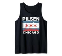Pilsen, Chicago, Quartier, fierté, Drapeau, Ville, Horizon, Illinois Débardeur