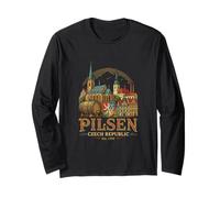 Pilsen République tchèque Cadeau Souvenir de Ville Manche Longue