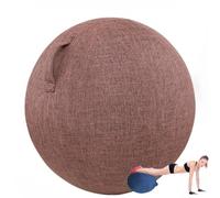 PiLtaR 55/65/75cm Balle Yoga | Housses Protection pour Ballon Yoga avec poignée,Housse Protection Anti-poussière pour Ballon d'exercice Fitness Yoga stabilité,Marron,65cm