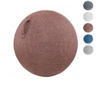 PiLtaR Ballon Bureau 55/65/75cm Siege Ballon Gym Ballon Bureau Ballon de Grossesse Chaise Ballon avec Housse de Protection Antidérapante Swiss Ball,Marron,65cm