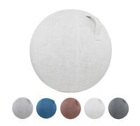 PiLtaR Housse Ballon Gym 55/65/75cm Housse Ballon de Exercice Housse De Swiss Ball Ballon Bureau Anti-saleté Durable Housse De Protection Antidérapante,Blanc,65cm