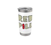 Pilule rouge Gobelet isotherme en acier inoxydable double paroi