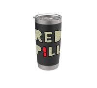 Pilule rouge Gobelet isotherme en acier inoxydable double paroi