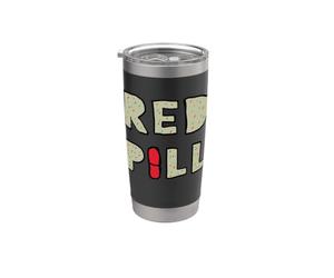 Pilule rouge Gobelet isotherme en acier inoxydable double paroi