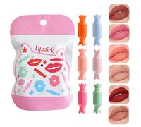 Pilules à lèvres de maquillage, ensemble de rouge à lèvres mate - 6x kit de brillant à lèvres en velours durable,Tint de coloration à lèvres à lèvres mat pour le voyage, les rencontres, la maison, les