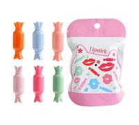 Pilules à lèvres de maquillage, ensemble de rouge à lèvres mate,Kit de bâtons à lèvres pigmentés haut en velours 6x - Femmes mignonnes à lèvres Stick Purse pour femmes, filles, petite amie et sœurs