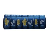 Pilules dose-7 jours de pilules, donneur compact | Conteneur hebdomadaire portable, pilules de voyage transparentes, comprimé pour préparations de vitamines, diviseur compris, de médicament