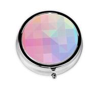 Pilulier 3 compartiments avec miroir coloré carré pour tablette graphique petit pilulier pour sac à main et poche organisateur de vitamines