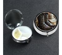 Pilulier 3 compartiments en métal pour médicaments - Chapeau noir de cowboy - Bottes occidentales - Pour sac à main ou poche - Mini pilulier portable de voyage pour contenir des suppléments, des