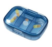 Pilulier 3 fois par jour, organiseur hebdomadaire de médecine 3 fois par jour, pilulier séparé à 3 compartiments, pilulier esthétique, pilulier de voyage portable séparé à 3 compartiments, Pasti