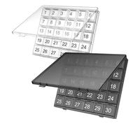 Pilulier 30 jours - Boîte de rangement portable transparente pour médicaments, étui à pilules à compartiment | Pilulier personnel, système de rangement de pilules prêt à voyager avec de grands compart