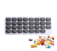 Pilulier 31 jours - planificateur de médicaments compact, organisation claire des suppléments pour soignants en déplacement Compagnonnage fiable des programmes de remise en forme en camping