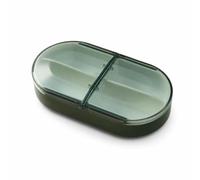 Pilulier 4 Compartiments en Plastique, Vert | Construction robuste, Distributeur doses, Organisation , Pour utilisateurs quotidiens