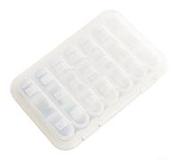 Pilulier 7 jours blanc laiteux avec 21 compartiments pour doses du matin et du soir (B)