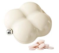 Pilulier 7 jours format voyage, joli pilulier blanc avec 7 compartiments, boîte à médicaments portable pour un usage quotidien, étui portable blanc