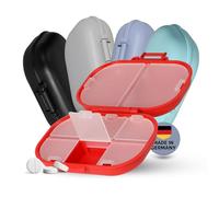 Pilulier 7 jours « Medi» - Pilulier sans BPA avec 8 compartiments au total pour suffisamment d'espace - Transport sûr grâce à la fermeture à clic - Rangement des médicaments pour la semaine - Couleur