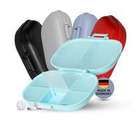 Pilulier 7 jours « Medi» - Pilulier sans BPA avec 8 compartiments au total pour suffisamment d'espace - Transport sûr grâce à la fermeture à clic - Rangement des médicaments pour la semaine - Couleur