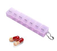 Pilulier 7 jours | Organisateur quotidien clair pour médicaments anti-poussière, mini stockage de médicaments pour huiles de poisson, compléments, offre une vue à travers la perspective pour la