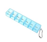 Pilulier 7 jours - Organiseur de médicaments transparent, trieur de pilules hebdomadaire étanche à la poussière avec sept compartiments Mini étui portable pour sac de voyage Rangement quotidien