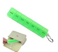 Pilulier 7 jours - Pilulier de voyage transparent, 1 organiseur hebdomadaire pour compléments quotidiens, panier anti-poussière avec couvercles sécurisés, équipement de bien-être, plateau portable