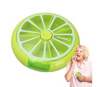 Pilulier 7 jours - Pilulier hebdomadaire rond compact | Pilulier portable pour vitamines, suppléments, bonbons, pilules, sacs de voyage, utilisation de poche