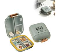 Pilulier 7 Jours, Pilulier Journalier, Pillulier Boite Medicaments Rangement, pPilulier Voyage portable à 7 compartiments, boîte à pilules pour vitamines et médicaments