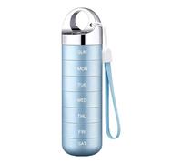 Pilulier 7 Jours Rangement Métallique De Médicaments | Boîte De Rangement Pour Compléments Alimentaires pour Séniors urs Aidants Routine Quotidienne Maison Bureau Camping Vacances