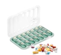 Pilulier 7 jours | Trieur de médicaments, conteneur portable de médicaments - Pour adultes âgés, soignants, utilisation quotidienne, voyage, bureau, camping, vacances