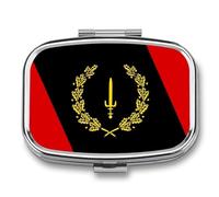 Pilulier À 2 Compartiments, Motif Afro-Américain Et Drapeaux Du Mois De L'Histoire Des Noirs, Boîte À Médicaments Carrée En Métal, Boîte À Vitamines, Format Voyage, Étui À Pilules Portable