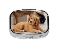 Pilulier à 2 compartiments pour chiens et animaux de compagnie, cocker spaniel, petit épagneul, organiseur portable