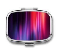 Pilulier à 2 compartiments verticaux lumineux dégradés - Pilulier de voyage pour sac à main