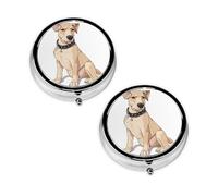 Pilulier à 3 compartiments avec imprimé bouledogue français - Portable - Pour poche ou sac à main - En métal - Cadeau unique