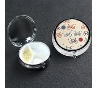 Pilulier à 3 compartiments en métal pour sac à main, poche de vélo, pilulier étanche pour médicaments, pilules de voyage pour contenir des suppléments, des vitamines, de l'huile de poisson