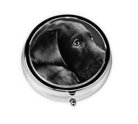 Pilulier à 3 compartiments, joli chien labrador noir, organiseur portable