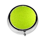 Pilulier à 3 compartiments, motif abstrait moderne vert citron, organiseur portable