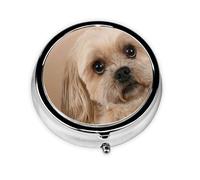 Pilulier à 3 compartiments, motif chien Shitzu mignon, organiseur portable