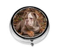 Pilulier à 3 compartiments, motif chiot bouledogue américain, organiseur portable