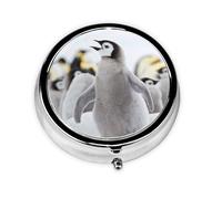 Pilulier à 3 compartiments, motif pingouin mignon, organiseur portable