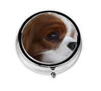Pilulier à 3 compartiments pour animaux de compagnie, chiots et chiens, Cavalier King Charles Spaniel, organiseur portable