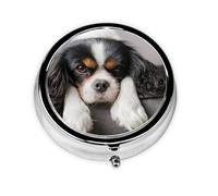 Pilulier à 3 compartiments pour chien Cavalier King Charles Spaniel, organiseur portable