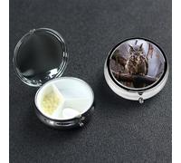 Pilulier à 3 compartiments pour sac à main et poche - Pilulier de voyage en forme de chouette sur une branche - Joli organisateur de médicaments pour contenir des vitamines, de l'huile de poisson