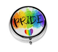 Pilulier à 3 compartiments, style aquarelle coloré, motif arc-en-ciel, motif LGBT, Gay Pride, boîte à pilules, organiseur portable