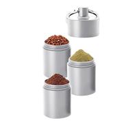 Pilulier à compartiments multiples en aluminium avec porte-clés, boîte à pilules quotidienne et rangement personnel | Pour compléments de bureau, école, voyages, camping, randonnée, pêche, sport